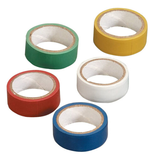 5 Color Vinyl Electrical Tape 3/4″ x 12′ General Purpose Medium Adhesion 5 Pack