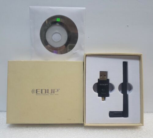 EDUP 600M WIFI Adapter Dual Band Wireless USB Model EP-AC1607 Opened Box