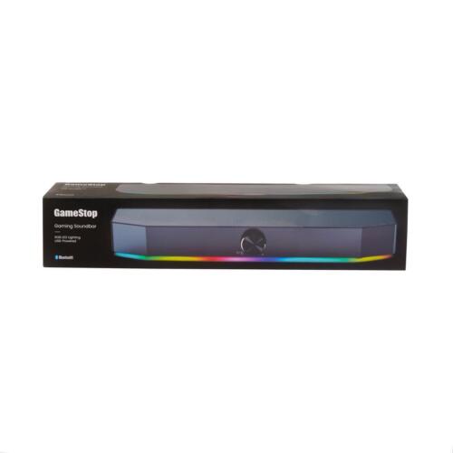 NEW GameStop Gaming Soundbar with RGB LED USB Powered with AUX and Bluetooth