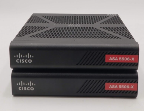 LOT OF 2 Cisco ASA 5506-X Network Security Firewall **NO POWER ADAPTER**