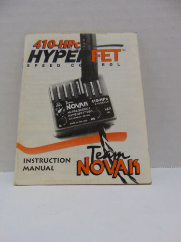 HTF Team Novak 410-HPC Hyper FET Instruction Manual