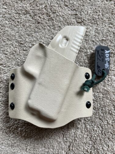 NEW SPRINGFIELD XD-S XDS .45 Kydex OWB Dual Belt Slide Holster RIGHT TAN MSP $55