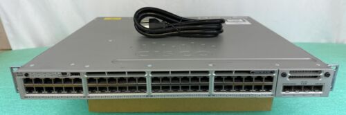 Cisco WS-C3850-48P-S Switch 48 1GE RJ-45 PoE Ports Gigabit 715WAC C3850-NM-4-1G