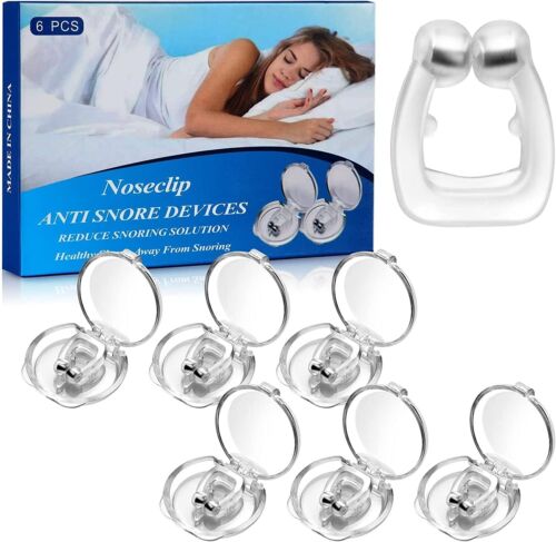 MS Esther Snore Stopper 6Pcs，Anti Snoring Devices Silicone Magnetic Anti Snor…