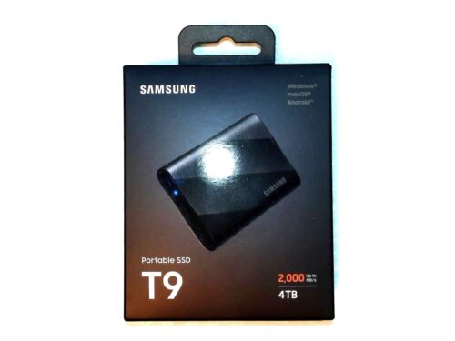 SAMSUNG T9 PORTABLE SSD  4TB MU-PG4T0B BRAND NEW,SEALED