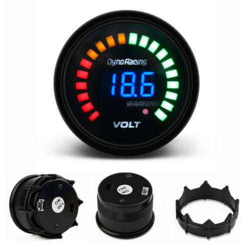 AEM Electronics Universal 52mm Voltmeter 8 to 18V LED Digital Gauge 30-4400