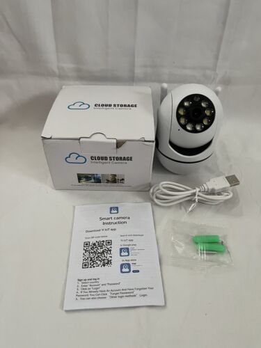 Cloud Storage Intelligent Camera Indoor Video Baby Monitor w/Audio White New