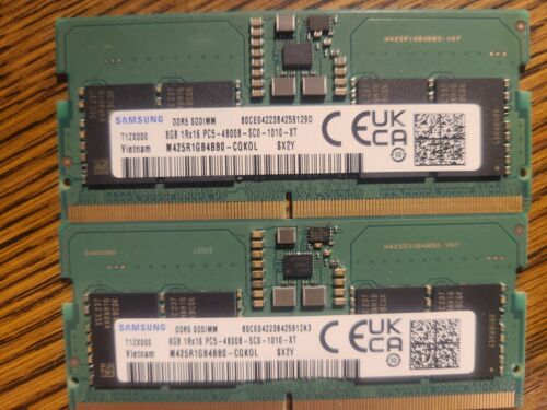 Slightly Used Samsung 16GB(2×8) PC5-4800B DDR5 SODIMM LAPTOP RAM from Dell XPS15