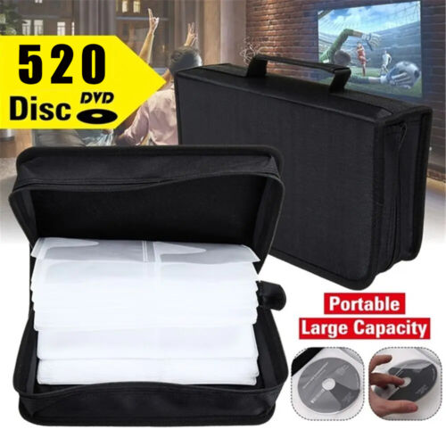 520 Disc CD DVD Organizer Holder Storage Case Bag Wallet Album Media Video Black