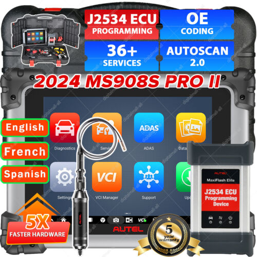 2024 Autel MaxiSys MS908S PRO II Elite J2534 Programming Diagnostic Tool Scanner