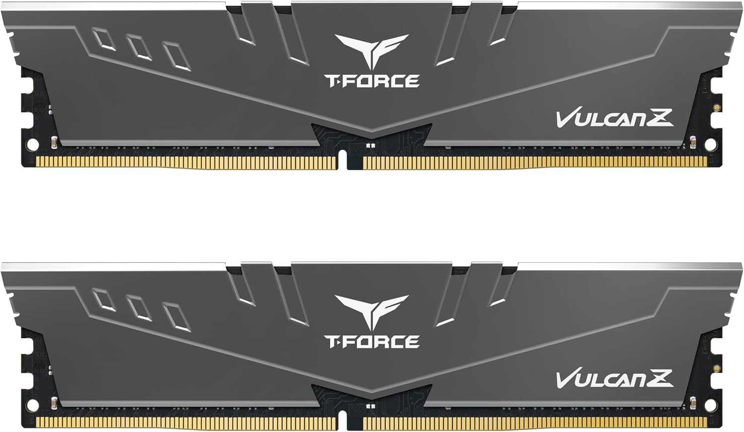 TEAMGROUP T-Force Vulcan Z DDR4 16GB Kit (2x8GB) 3200MHz (PC4-25600) CL16 Desktop Memory Module Ram (Gray) – TLZGD416G3200HC16CDC01