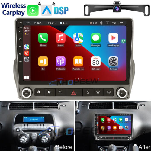 Apple Carplay Android 13 Car GPS DSP Radio Stereo For Chevrolet Camaro 2010-2015