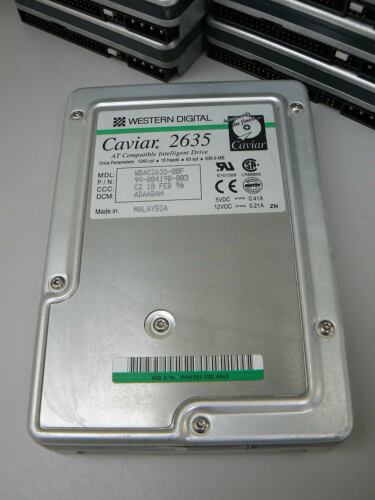 Western Digital Caviar 2635 Hard Drive.  639 Meg IDE. –  WDAC2635 – (( TESTED ))