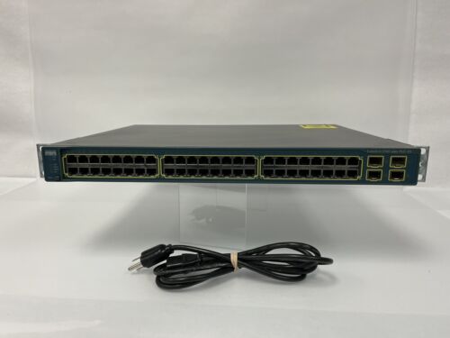 Cisco Catalyst 3560 WS-C3560-48PS-S 48-Port POE Switch w/ Power Cord (4)