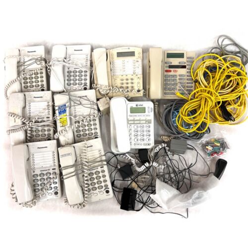 9 pcs Lot of Business Phones Aastra Mitel, Panasonic Advanced ITS, AT&T CL2909