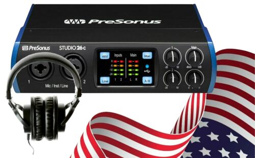 PreSonus Studio 26c 2×4, 192 kHz, USB-C Audio Interface + TH-MX2 Headphone