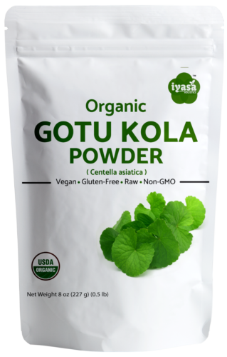 Organic Gotu Kola powder, Centella asiatica for Hair growth and memory, 4,8,16oz