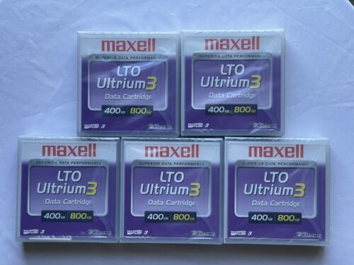 Maxell LTO ULTRIUM Storage Data Cartridge Tape Drive Lot of 5 – NEW