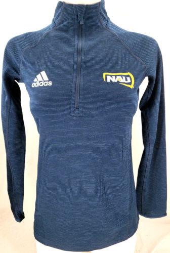 NEW Northern Arizona NAU Lumberjacks Adidas Game Mode 1/4 Zip LS Shirt Women S