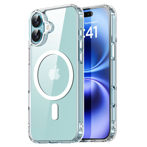 Clear Case for iPhone 16 Plus/16 Pro Max Non-Yellowing Shockproof Bumper Cover