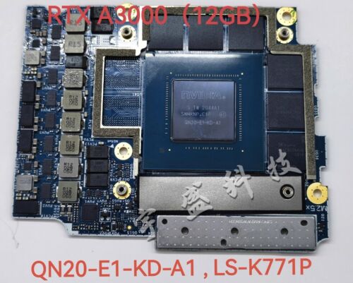 QN20-E1-KD-A1 For HP A3000 ZBOOK Studio G9 VIDEO CARD RTXA3000 12GB LS-K771P