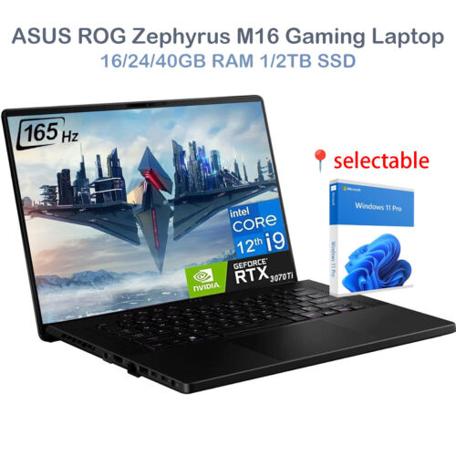 ASUS ROG Zephyrus Laptop 16″ WQXGA i9-12900H 14Core 5GHZ UP to 40GB RAM 2TB SSD