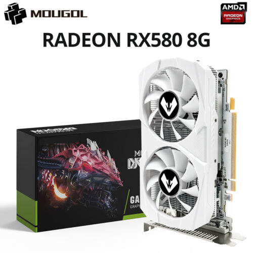 MOUGOL Full New AMD Radeon RX580 8G Graphics Card GDDR5 Memory Video Gaming Card