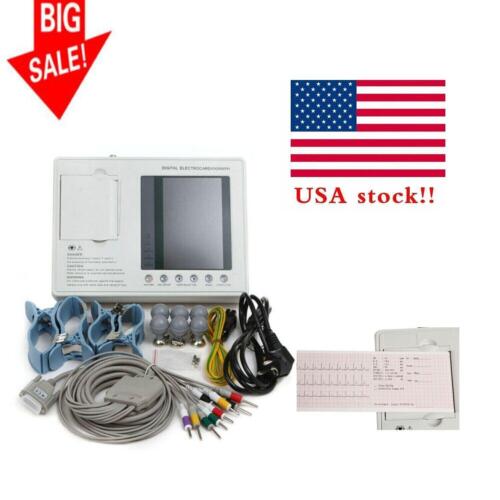 3-Channel 12-Lead Color Screen EKG Machine LCD Display for Medical Diagnosis