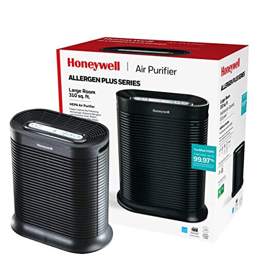 HEPA Air Purifier, Airborne Allergen Reducer for Large Rooms, Reduces Allergens