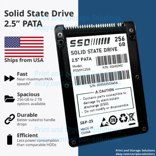 PATA/IDE 44-Pin Solid State Drive SSD 2.5″ Inch 256GB For Older Laptops