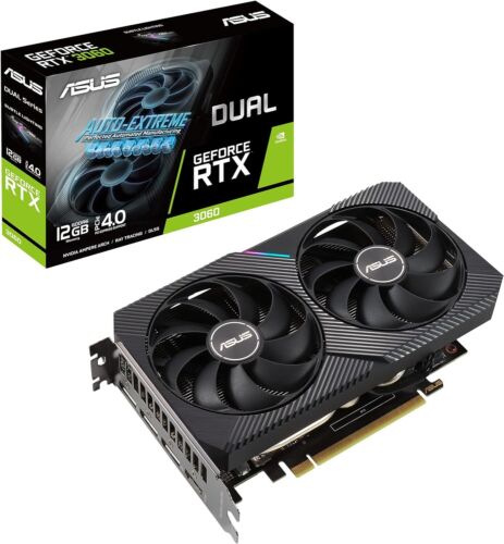 Dual NVIDIA Geforce RTX 3060 V2 OC Edition 12GB GDDR6 Gaming Graphics Card (P…