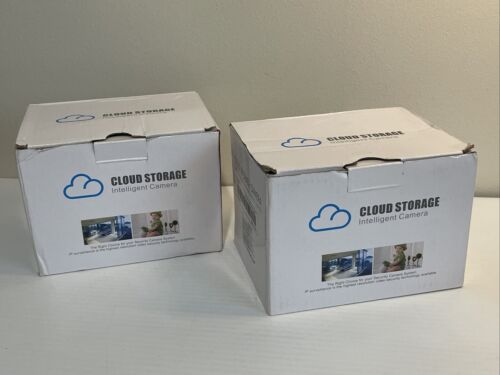 2 X Cloud Storage Intelligent White Camera Surveillance 1080 High Res. LIKE NEW