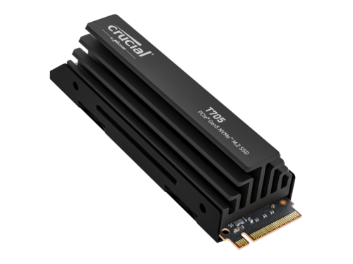 Crucial T705 1TB PCIe Gen5 NVMe M.2 SSD with Heatsink  – Up to 13,600 MB/s – Gam