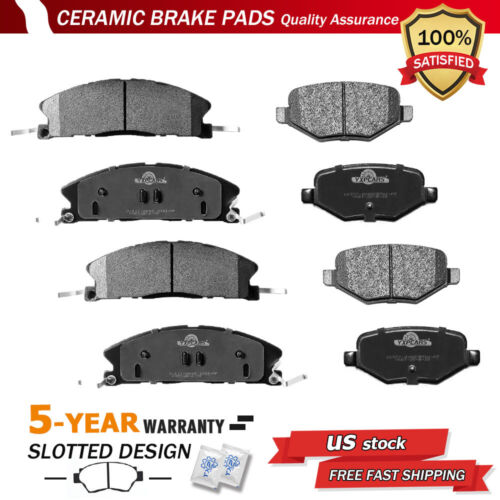 Front And Rear Ceramic Brake Pads For 2013-2019 Ford Explorer Flex Lincoln MKT