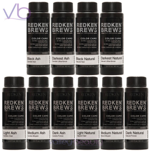 REDKEN BREWS FOR MEN 5 Minute Color Camo For Grey Hair, Natural Look, 10 shades