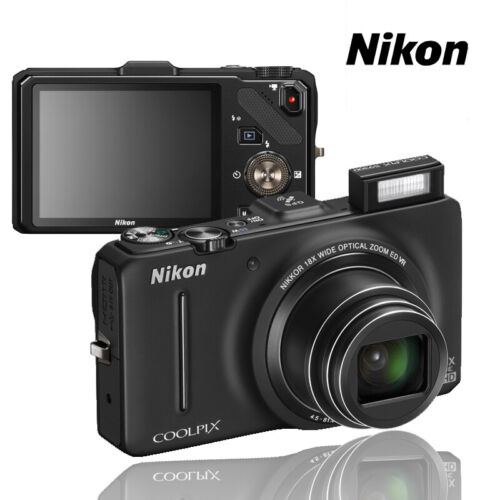 Nikon COOLPIX S9300 16.0MP Digital Camera 18x Optica Zoom Black -93%new