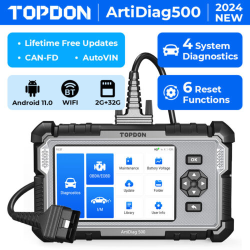 TOPDON AD500 Car OBD2 Scanner Code Reader Check Engine ABS SRS Diagnostic Tool