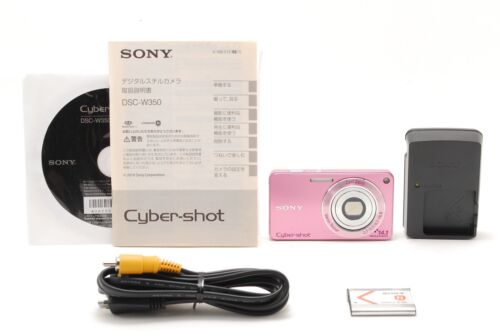 [MINT ] SONY Cyber-shot DSC-W350 Pink 4x 14.1MP Digital Camera From JAPAN