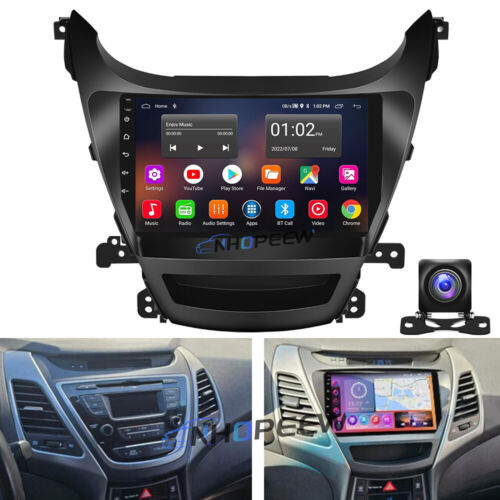 Android 12 Car Stereo Radio GPS Navi WIFI For Hyundai Elantra 2014-2016 + Camera