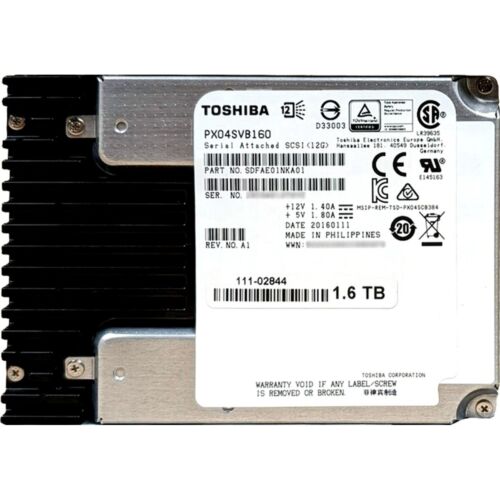 1.6TB Toshiba PX04SVB PX04SVB160 SAS 12Gb/s 1600GB 2.5″ SSD