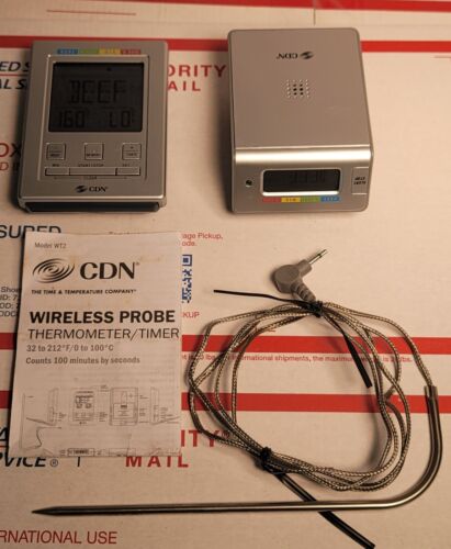 CDN WT2 Wireless Probe Thermometer and Timer, Remote Monitor, Meat & Poultry