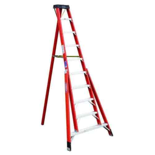 10 ft.  with 300 lb. Load Capacity Fiberglass Tripod Step Braced Ladder