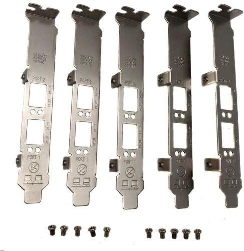 5pcs Generic Full Height Brackets with Screws Replacement for Broadcom 57810s