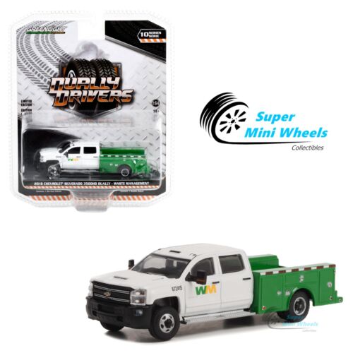 Greenlight 1:64 Dually Drivers 2018 Chevrolet Silverado 3500 Waste Management