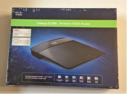 Cisco Linksys E1200 wireless n router in package. (See Pictures)