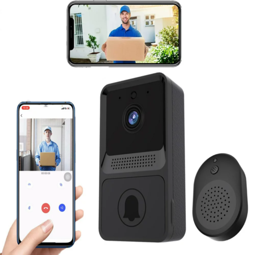 Smart Wireless Video Doorbell Camera 2 Way Audio Cloud Storage 480P Wifi Remote