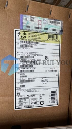 Cisco FPR3105-NGFW-K9 Cisco Secure Firewall 3105 ASA Appliance, 1U