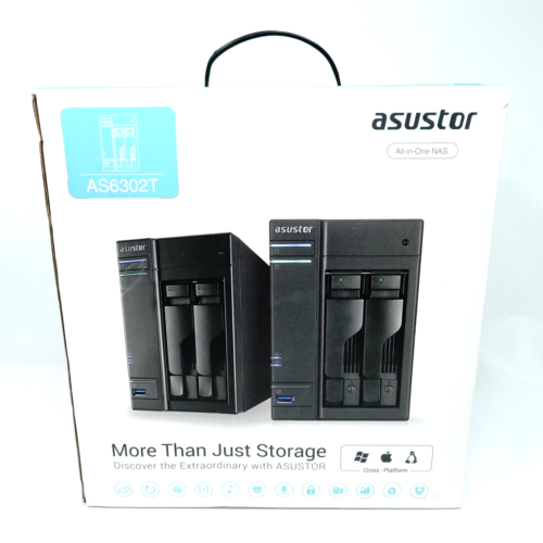 ASUSTOR AS6302T, 2 Bay NAS (Diskless) Intel Celeron Dual-Core 2.0GHz Black