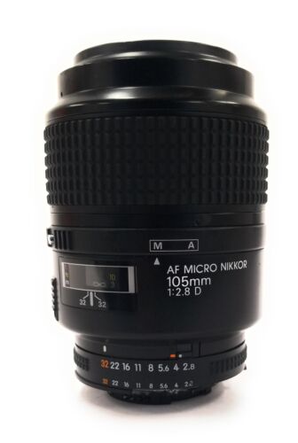 Vintage Nikon AF Micro Nikkor 105mm f/2.8D Autofocus Macro Lens 1:1 Repro Ratio