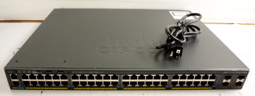 Cisco WS-C2960X-48FPS-L V04 48x Port PoE 740W LAN Base Net Switch